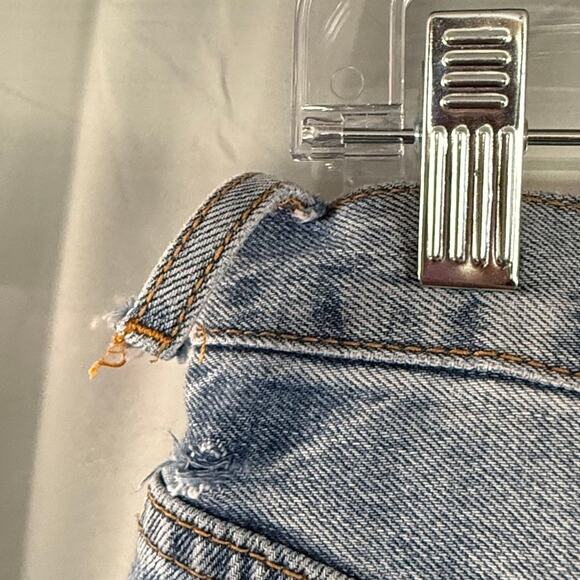 PRINCESS POLLY Sz 6 Trendy Asymmetric Straight Leg Lt Wash Oversized Denim Jeans - Picture 13 of 15